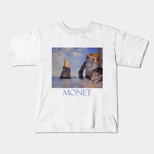 The Rock Needle and the Porte d'Aval (1885) by Claude Monet Kids T-Shirt